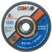 CGW Cut-Off Wheel, Type 1, 4 1/2 in Dia, .035 in Thick, 60 Grit Alum. Oxide