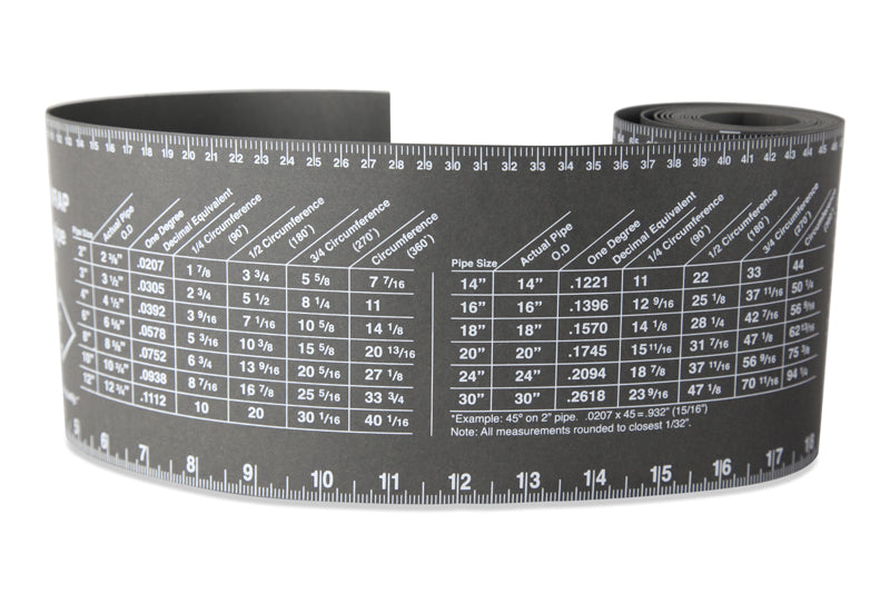Wizard Wrap #17A Pipe Layout Template Large 6" - 30" Pipe
