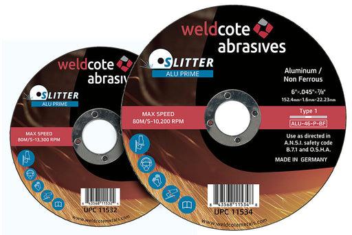 Weldcote Aluminum Cut-Off Wheel 5" X 0.045" X 7/8" Slitter ALU PRIME