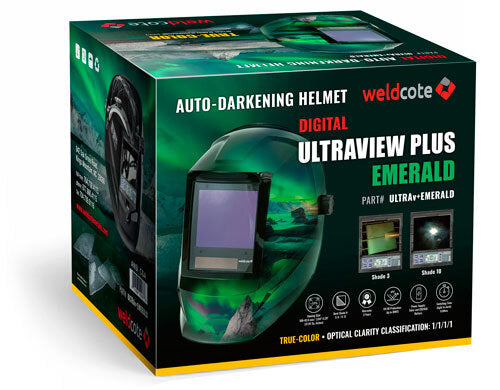 Weldcote Ultra-View Plus Emerald Auto-Darkening Welding Helmet True Color