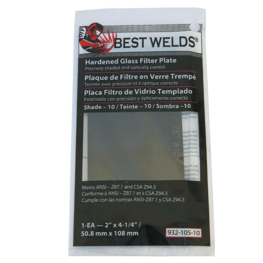 Best Welds Glass Filter Plate 2" x 4-1/4" Shade 13