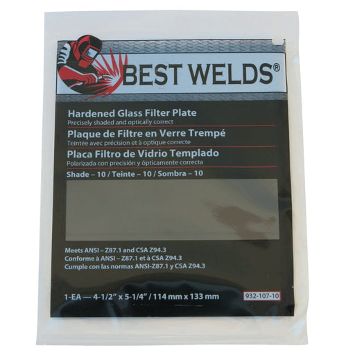 Best Welds Glass Filter Plate 4-1/2" x 5-1/4" Shade 10
