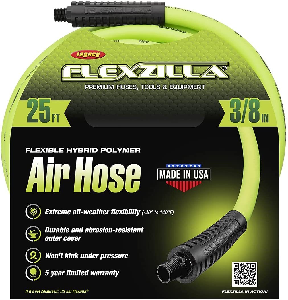 Flexzilla® Air Hose, 3/8" x 25', 1/4" MNPT Fittings