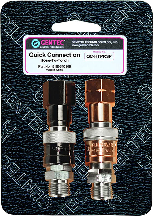 Gentec Torch Quick Connector Set QC-HTPRSP Hose To Torch With Check Valve