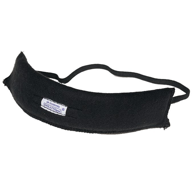 Weldas SWEATSOpad 20-3400 extra-wide black terrycloth sweatband with elastic loop, air-cushioned label