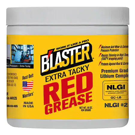 GR-16T-HTR  B'laster Extra-Tacky Red Grease, 16 oz. Tub