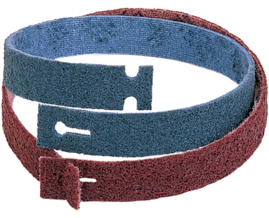 Walter 07H245 Blendex T-Lock strip belt 1-3/16x24in super fine nonwoven blue and maroon tab connector belts