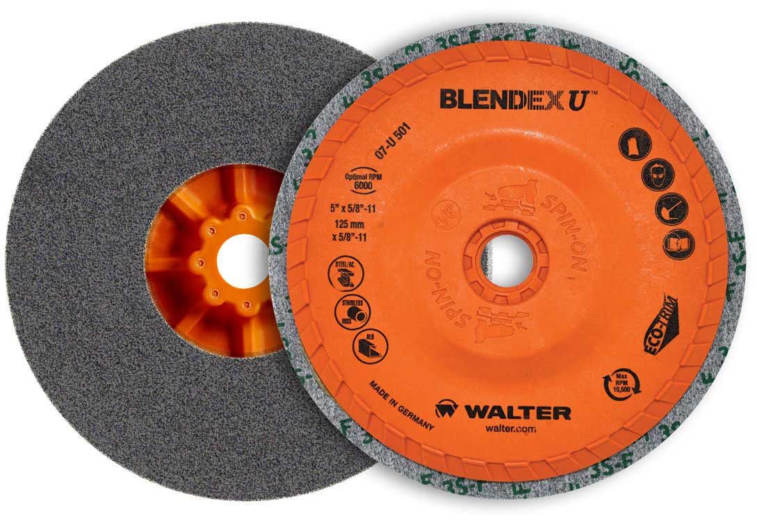 Walter 07U451 4.5" x 5/8-11" Blendex U Cup Disc
