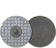 Walter 04U321 3in 2SF Twist Blendex U Disc, gray nonwoven abrasive, WBU-6A-M branded backing, metal arbor, conditioning disc