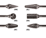 Walter 01V020 SA-43-1 tungsten carbide cylindrical burr 1/8 shank 1/8 dia x 9/16 in. length carbide burr