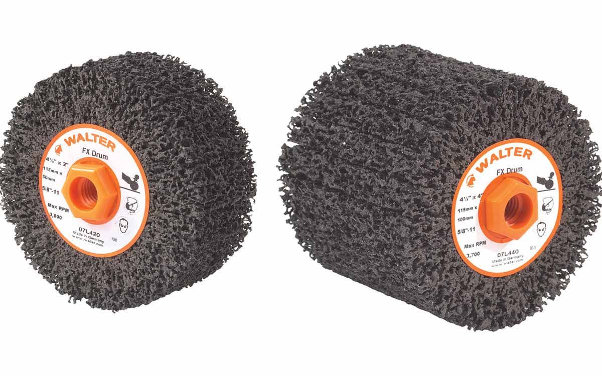 Walter 07L440 4" x 4" Coarse Spin-On FX Cleaning and Finishing Drum