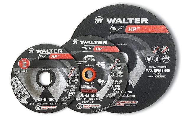 Walter 08B410 4" x 1/4" x 3/8" HP Type-27 Grinding Wheel