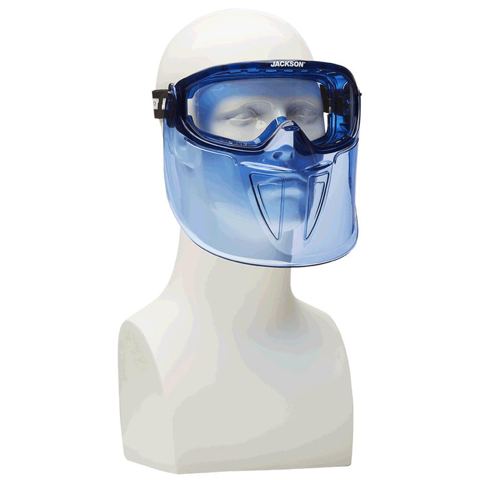 21000 Jackson Safety GPL500 Safety Goggles, Blue|Clear, Anti-Fog, Single, Blue