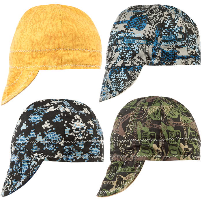 Welders Hat KRAZY KAP„, 100% Cotton, Reversible Pattern/Solid