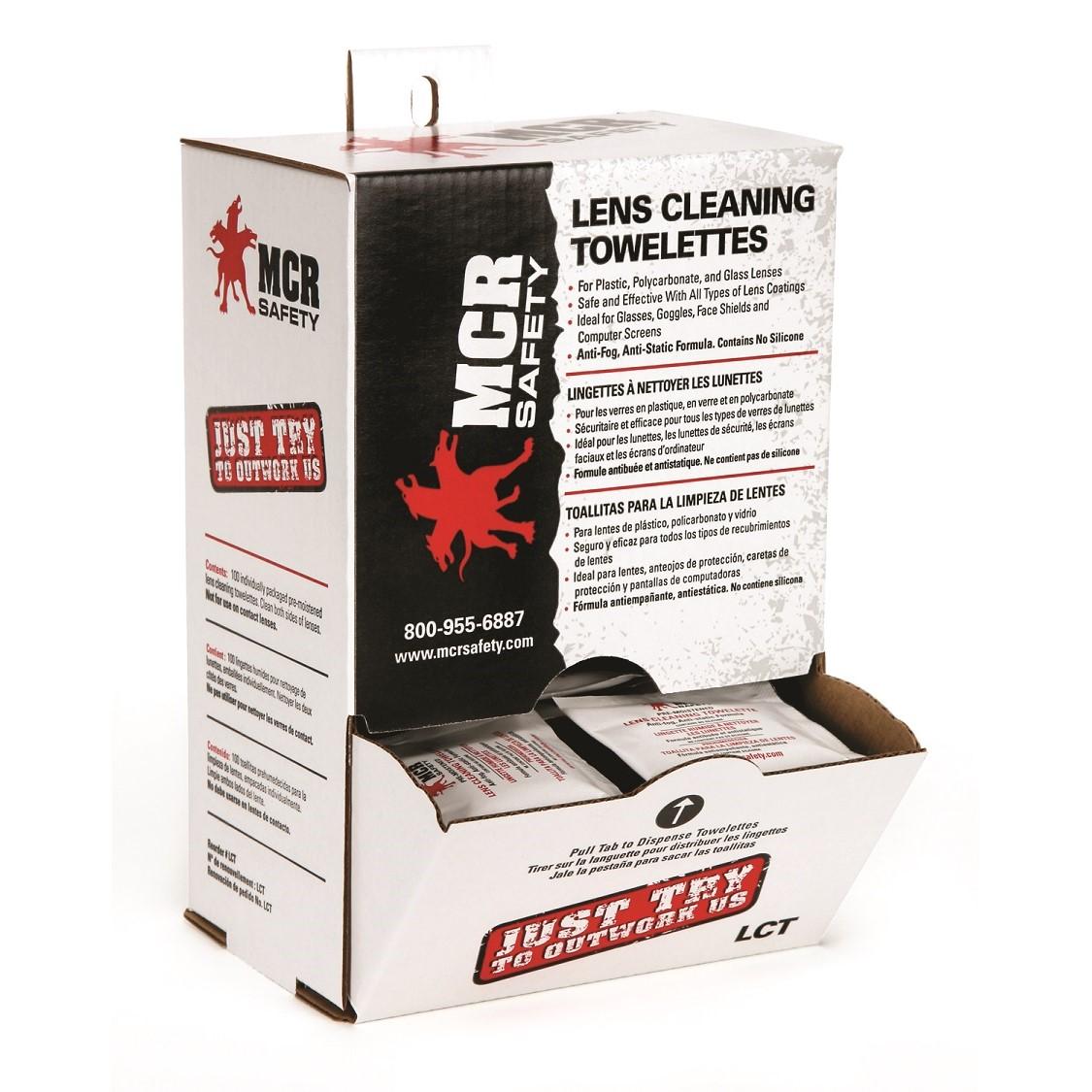 LCT MCR Lens Cleaning Towelettes individually packaged