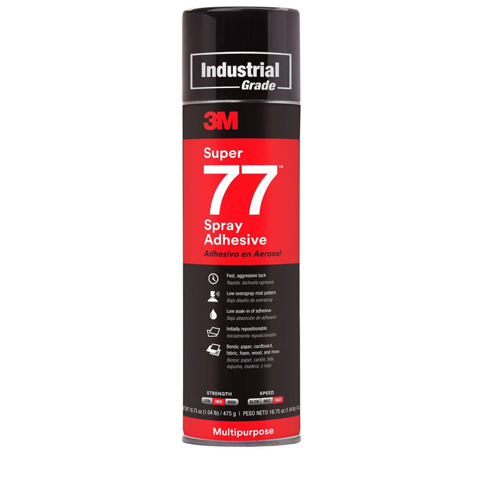 21200-21210 3M Super 77 Multipurpose Spray adhesive, 24 oz (Net wt 16-3/4 oz)
