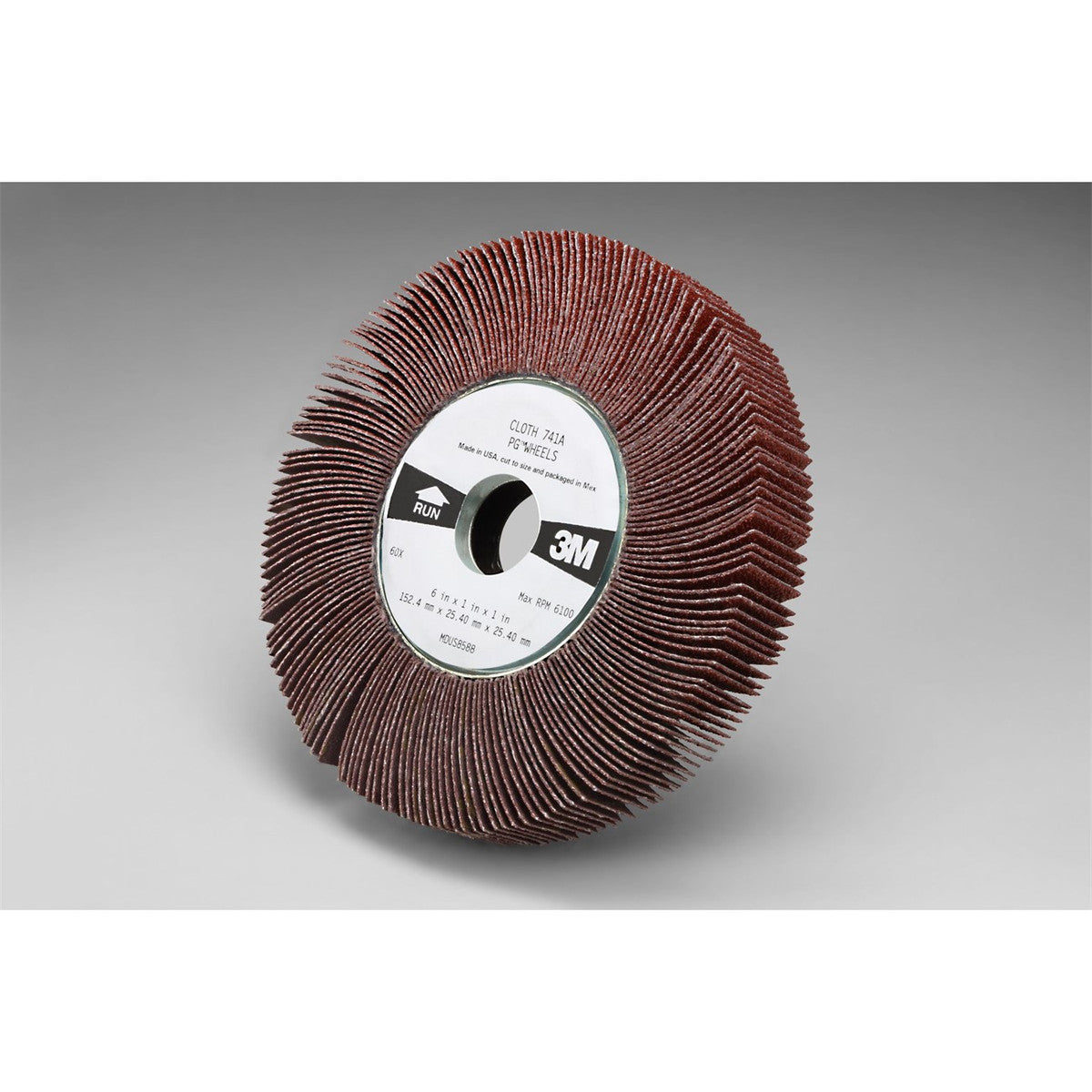 7010309102 3M™ 741A Wheel, Flap, 6 Inch Dia, Ceramic, 80 Grit, Coated, Cloth