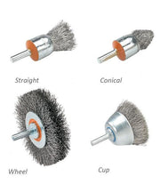 Walter 13C160 1-3/8-inch x .008-inch stainless mounted wheel brush crimped wires, disc wheel on shank