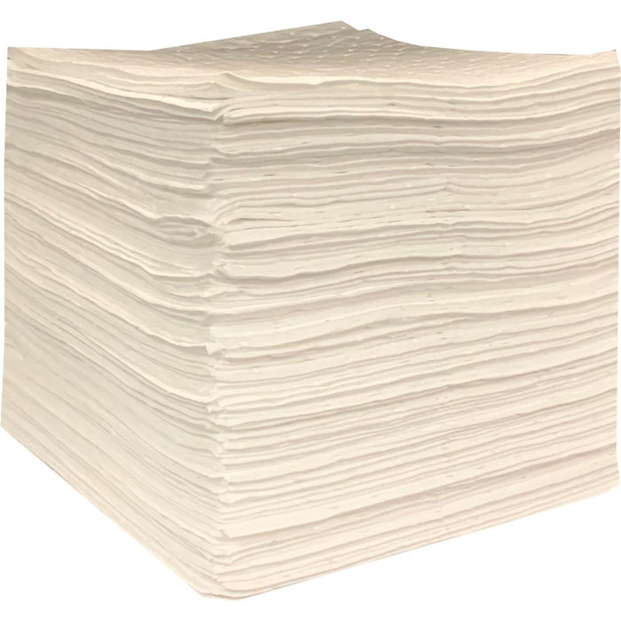 O1PH100 Essentials 15" x 18" Oil Only Single-Ply Heavyweight Sorbent Pads - 100 Count