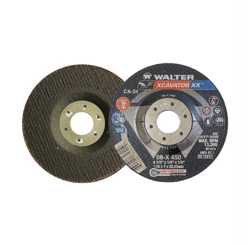 Walter XCAVATOR 4.5 in. x 1/4 x 7/8 in, Type 27S High Removal Grinding Wheel
