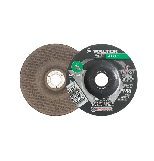 Walter ALU 08L450 - 4.5 in. x 1/4 x 7/8 in, Type 27S High Removal Grinding Wheel
