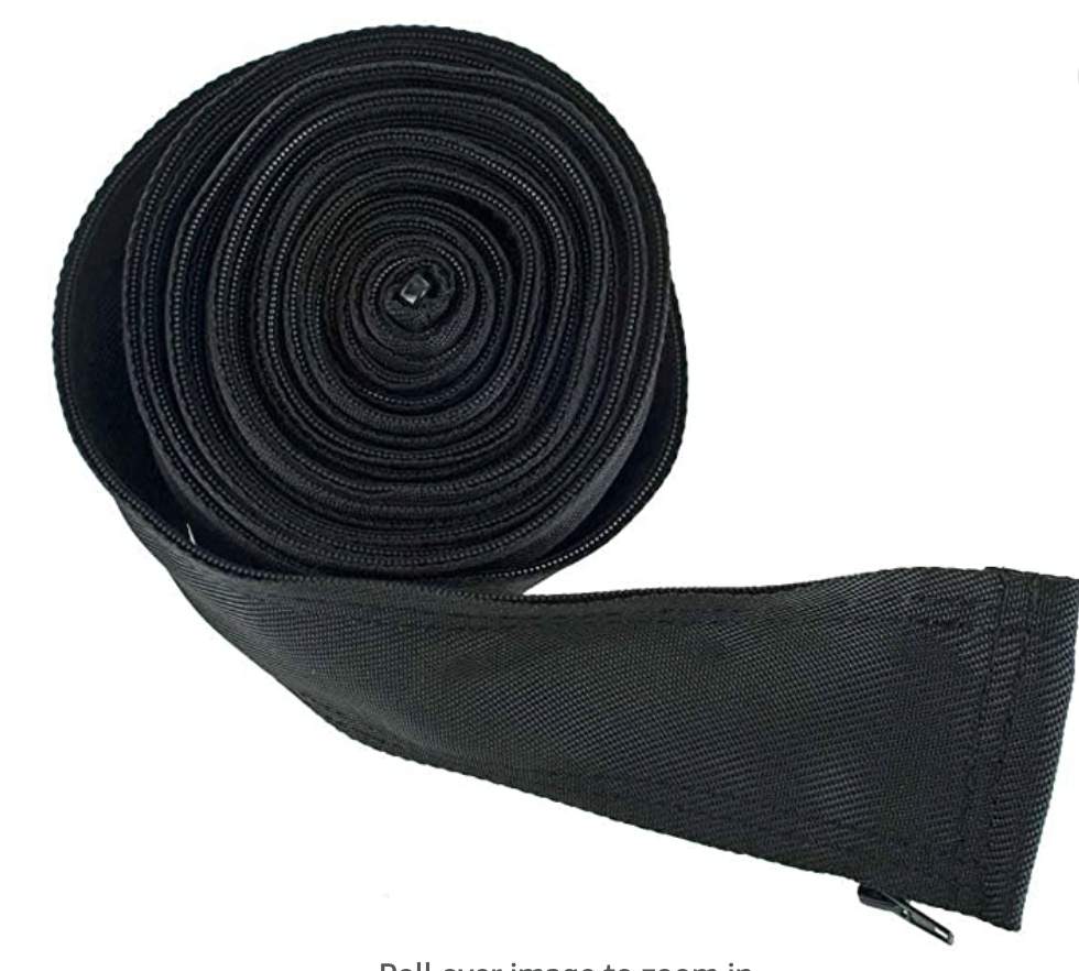 CK Worldwide CC-3-22 Hose Cover 3" X 22' Zippered, Black Nylon