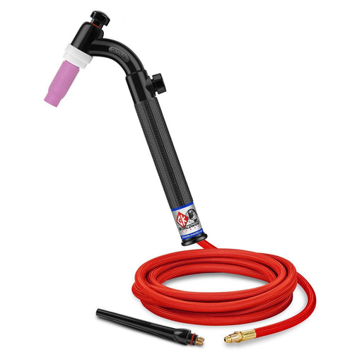CK Worldwide | TIG Torch - #17 Style W/ Gas control valve - (CK17V-12-RSF FX)W/ 12.5ft Super Flex cable