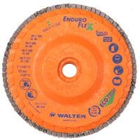 Walter 15-Q-454 4 1/2" x 7/8" 40 Grit Enduro Flex Stainless Flap Discs (10 Pack)