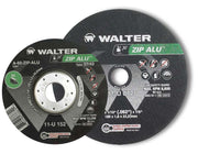 Walter 11U303 Zip Alu cut-off wheel 3" x 1/32" x 3/8", A-60-ZIP-ALU QBF, Type 27/42, max 12,200 RPM, aluminum cut-off wheel
