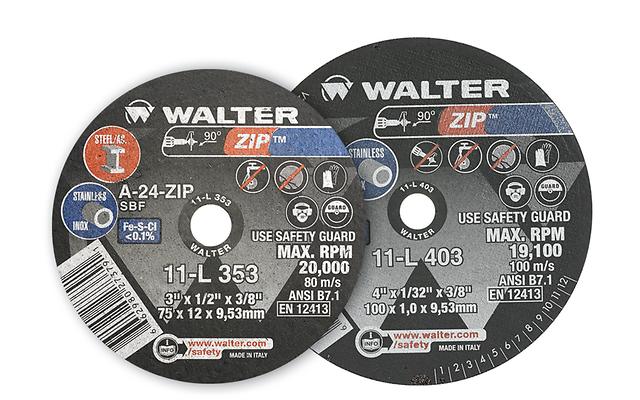 Walter 11L317 3" x 1/16" x 3/8" Zip™ Cut-Off Wheels
