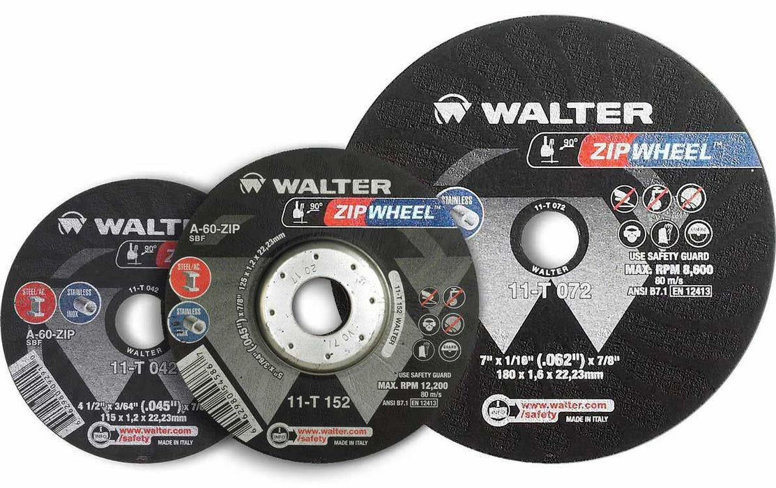 Walter 11T070 7" x 1/16" x 5/8" Zip Wheel Cut-Off Wheel 25 Pack