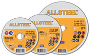 Walter 11W162 ALLSTEEL T27 cut-off wheel 6" x 3/64" x 7/8", A30TBF, depressed center, orange label, cut-off wheel