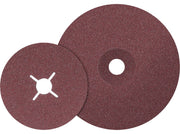 Walter 15C452 Coolcut Sanding Disc 4.5" diameter, 24 grit maroon fiber-backed pair, abrasive sanding disc