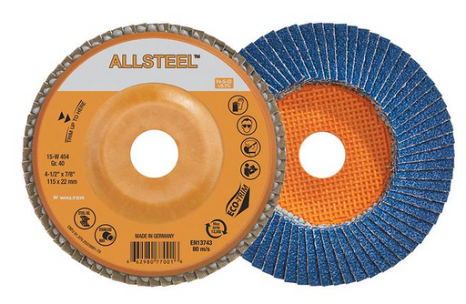 Walter 15W608 6" x 7/8" 80 Grit ALLSTEEL™ Flap Disc