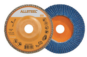 Walter 15W454 ALLSTEEL 4.5" x 7/8" 40 grit orange and blue zirconia flap disc made in Germany