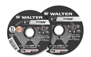 Walter 11H052 Zip Titan 5x3/64x7/8in cut-off wheel pair, titanium C-60 grade, max RPM 12200 for brass